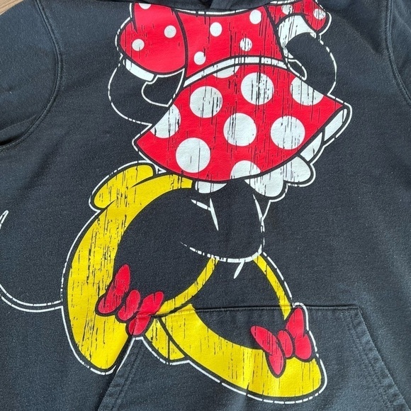 Disney Parks For The Love of Minnie Hooded Sweatshirt Women’s XL Mouse Ears Bow - Picture 4 of 13